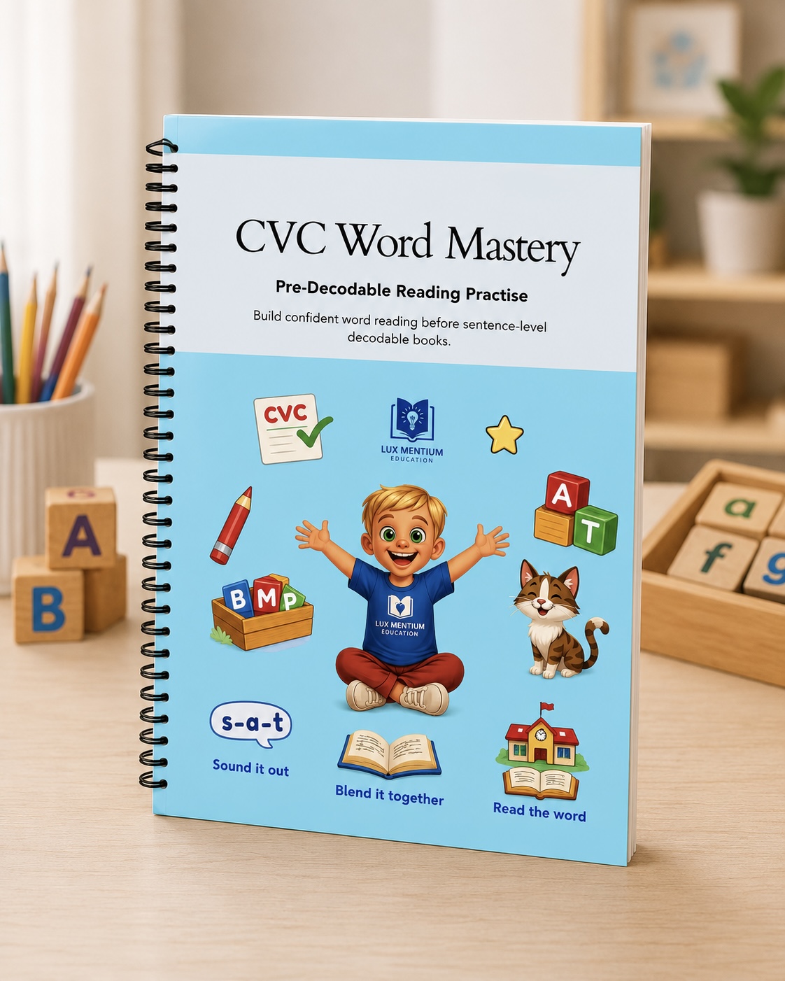 CVC Word Mastery – Book 1: Pre-Decodable Reading Practice