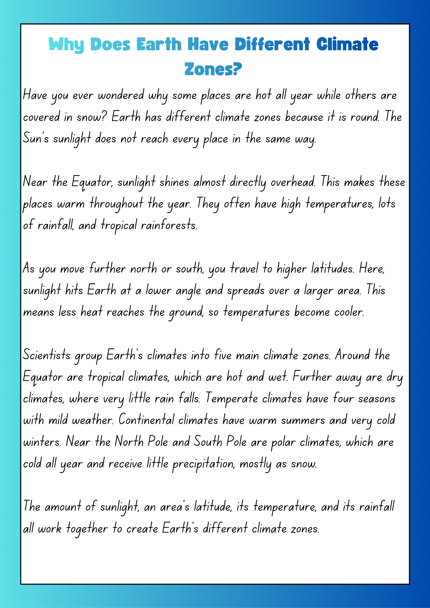Climate Zones of Our World | Year 3 Geography Lesson Pack | Stage 2 (NSW Curriculum) - Image 3